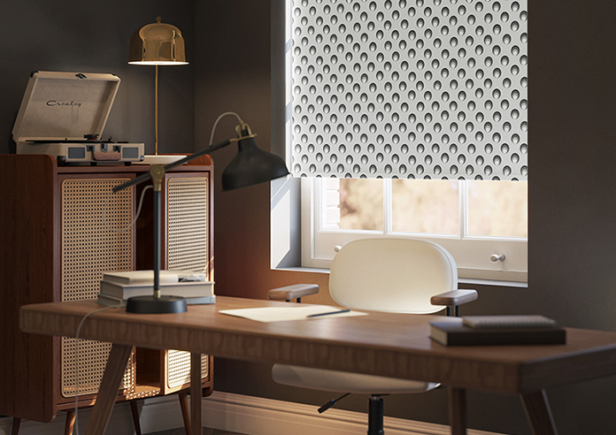 Retro 60s Spots, Onyx - Twist&Fit Roller Blind - Image 5